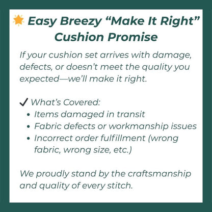 Malvern Swing Bed Cushion Set (Sunbrella) - Easy Breezy Porch Swings