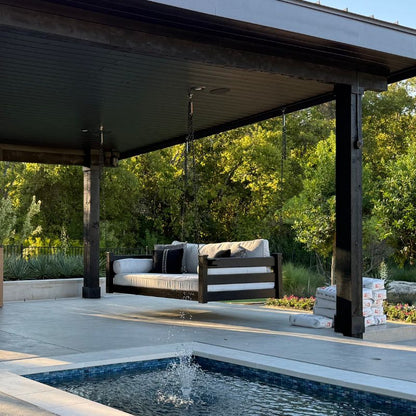 Heritage Porchcraft Classic Wood Swing Bed - Easy Breezy Porch Swings