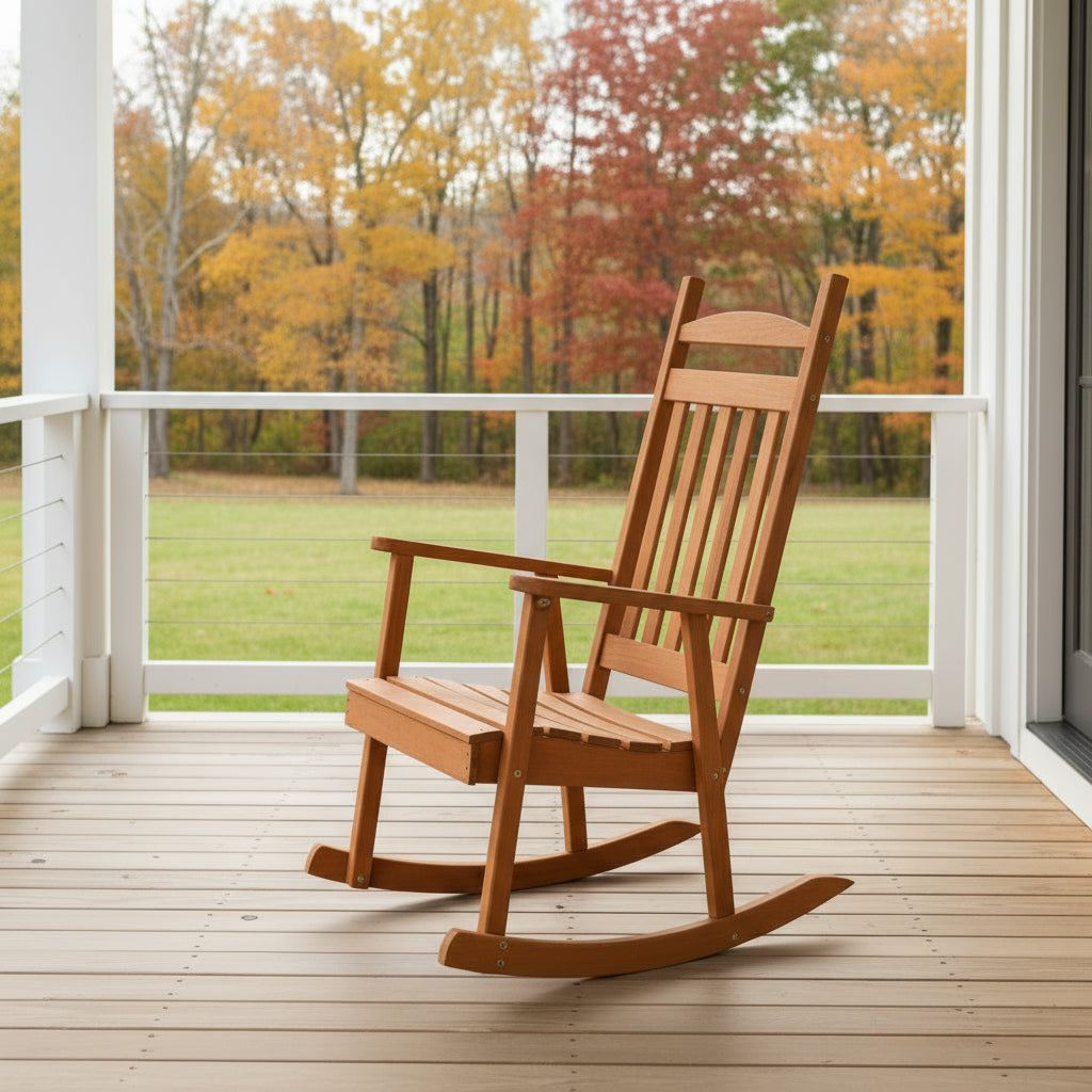 Classic Cedar Rocking Chair by Heritage Porchcraft - Easy Breezy Porch Swings