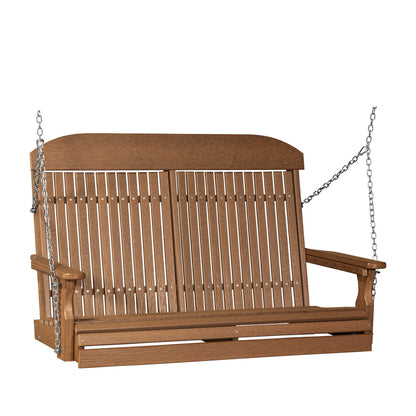 LuxCraft Classic Highback 4 Foot Poly Porch Swing