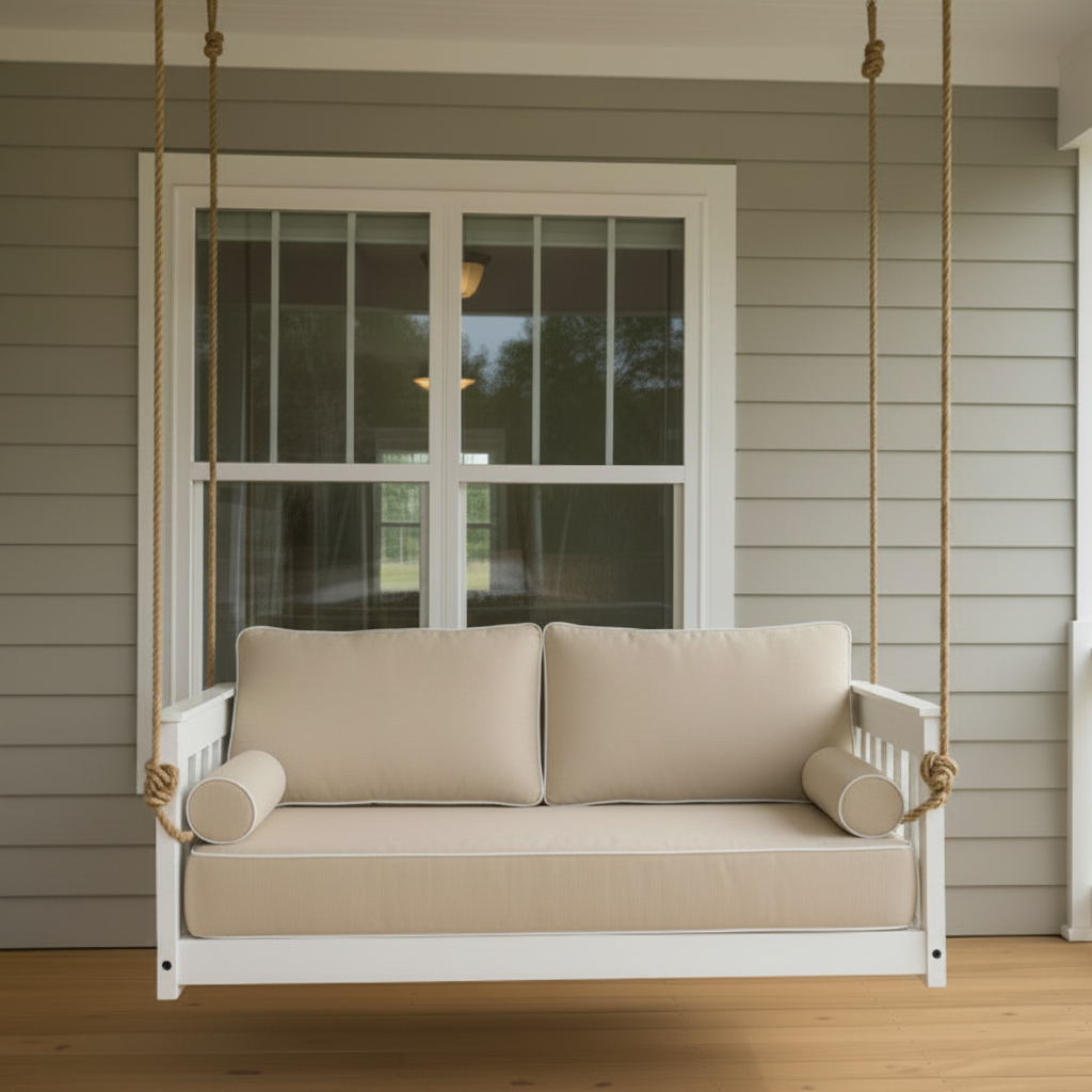 Miley Poly Hanging Loveseat Swing by PorchCraft - Easy Breezy Porch Swings