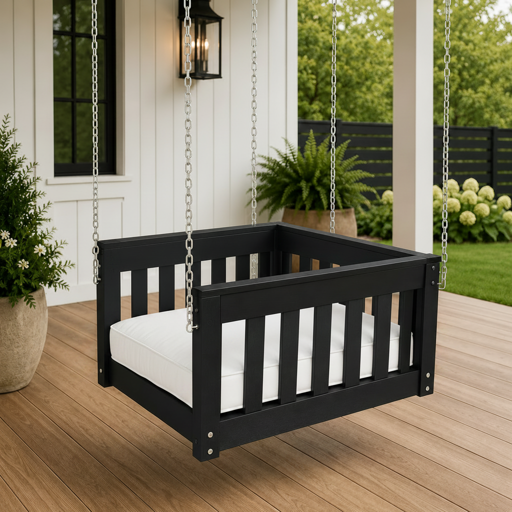 Mini Miley Poly Hanging Chair Swing - Easy Breezy Porch Swings