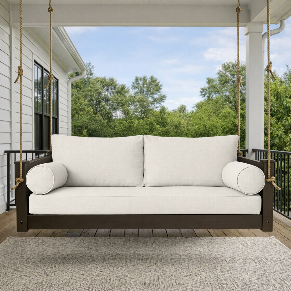 wood swing bed outdoor hanging 