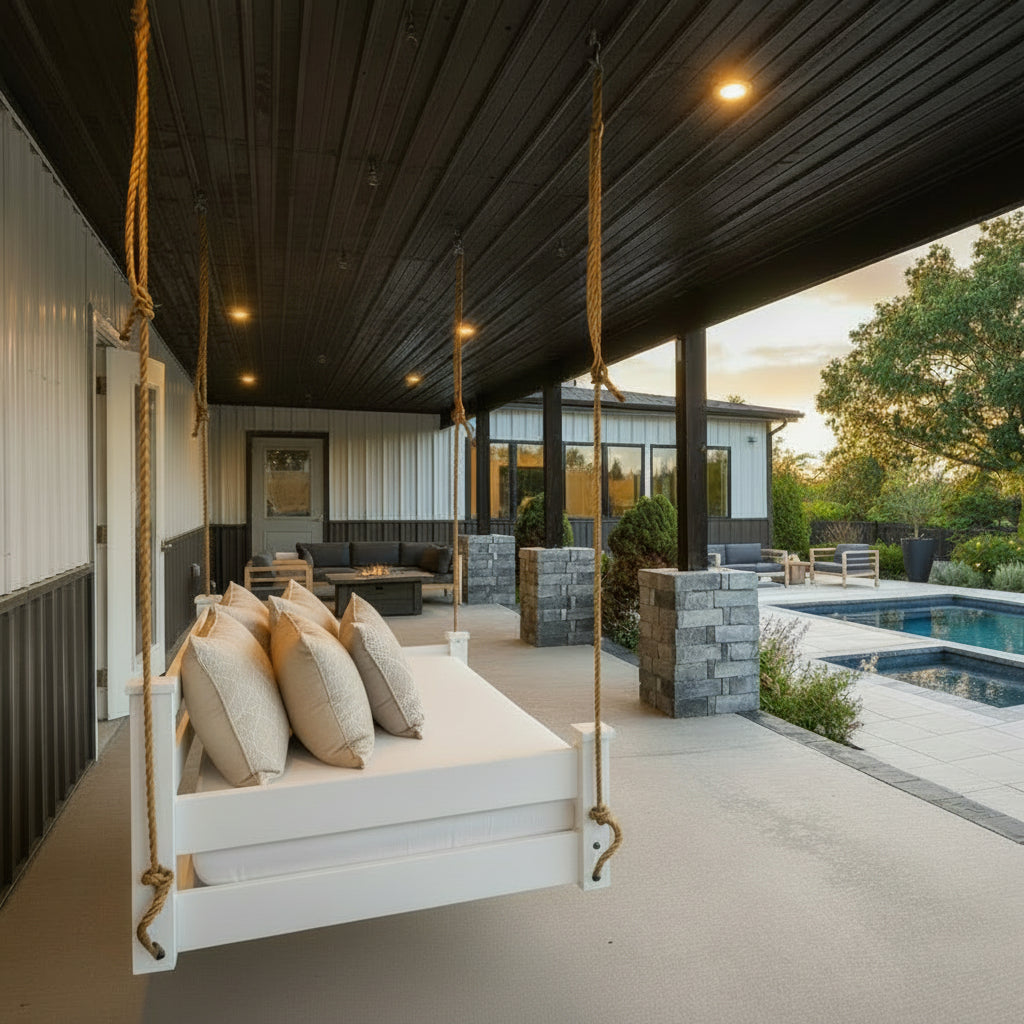 Rowan Pine Swing Bed - Easy Breezy Porch Swings