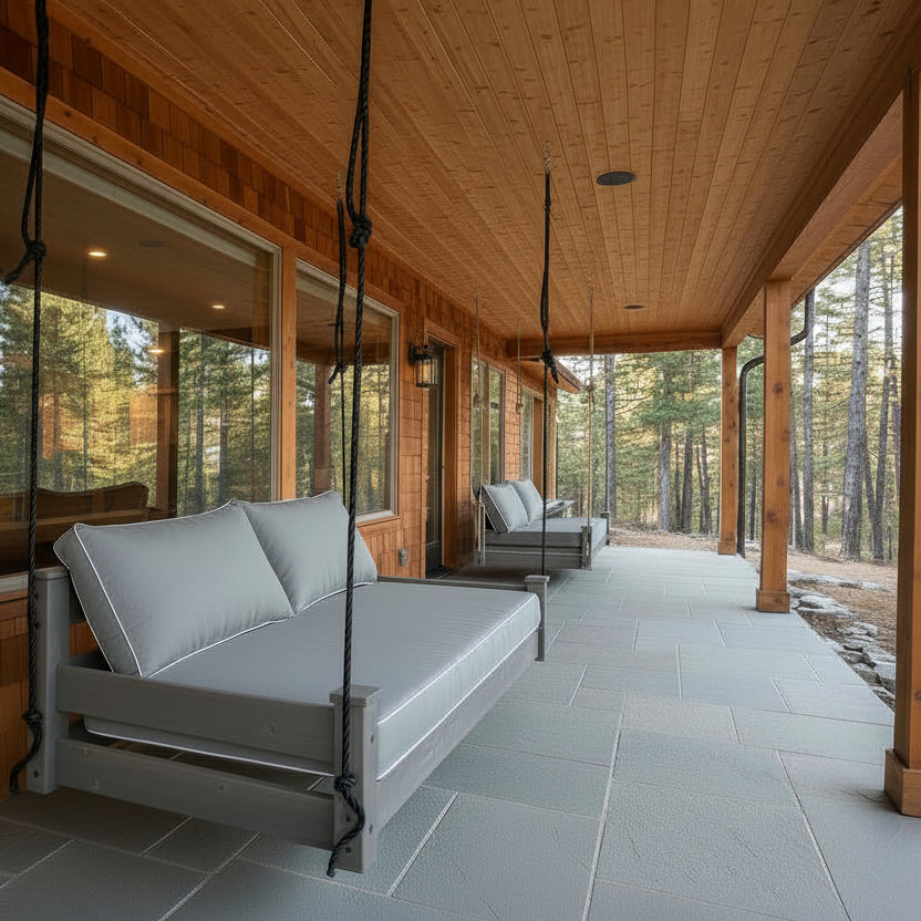 Rowan Pine Swing Bed - Easy Breezy Porch Swings