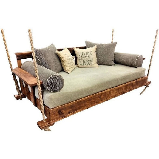 R&R Reclaimed Wood Bed Swing - Easy Breezy Porch Swings