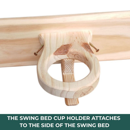 Heritage Porchcraft Classic Wood Swing Bed - Easy Breezy Porch Swings