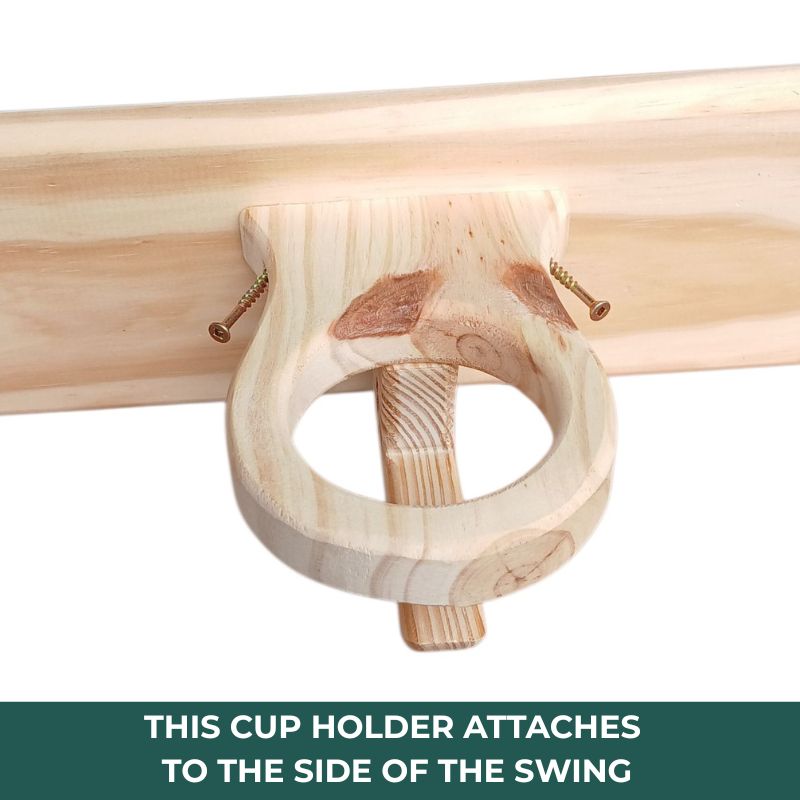 Cup Holder for Porch Swings, Swing Beds and Gliders - Easy Breezy Porch Swings