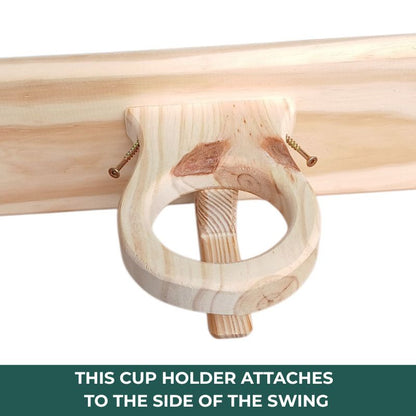 Cup Holder for Porch Swings, Swing Beds and Gliders - Easy Breezy Porch Swings