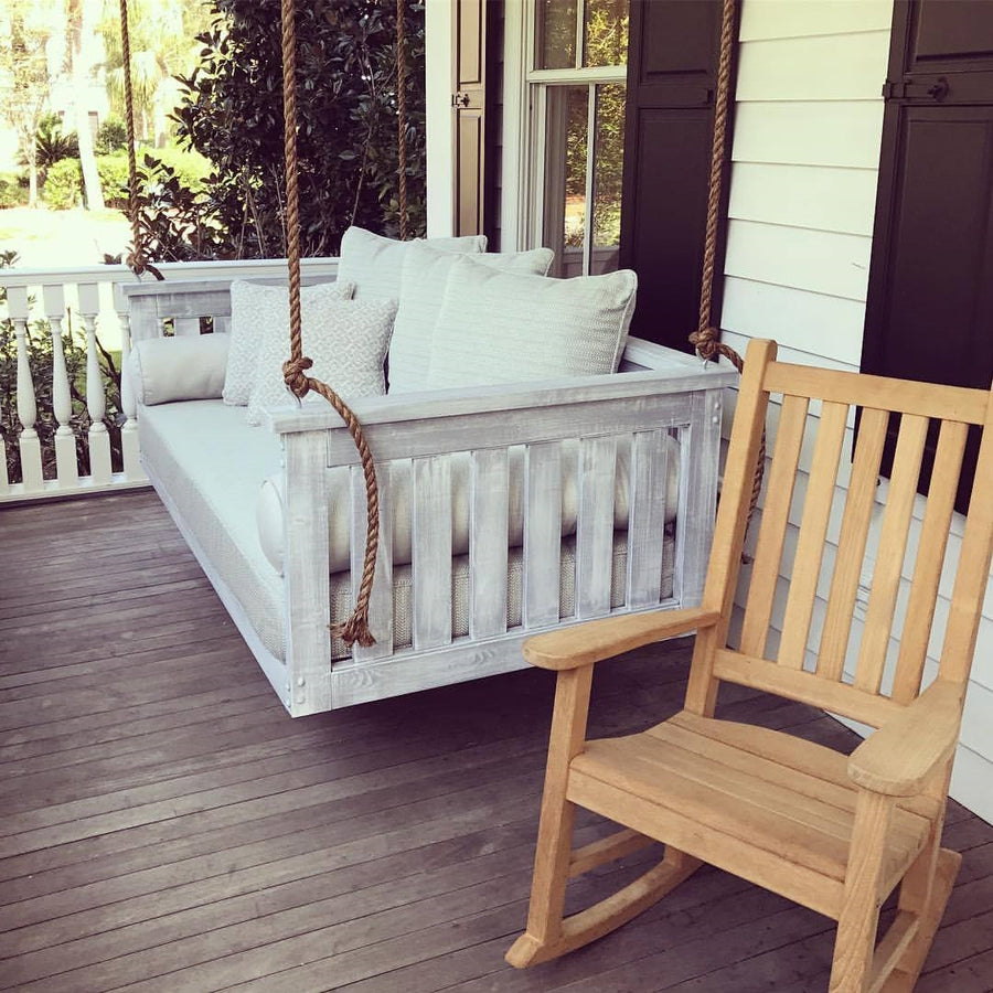 Cedar or Teak Loveseat Swing (Cushions Included)