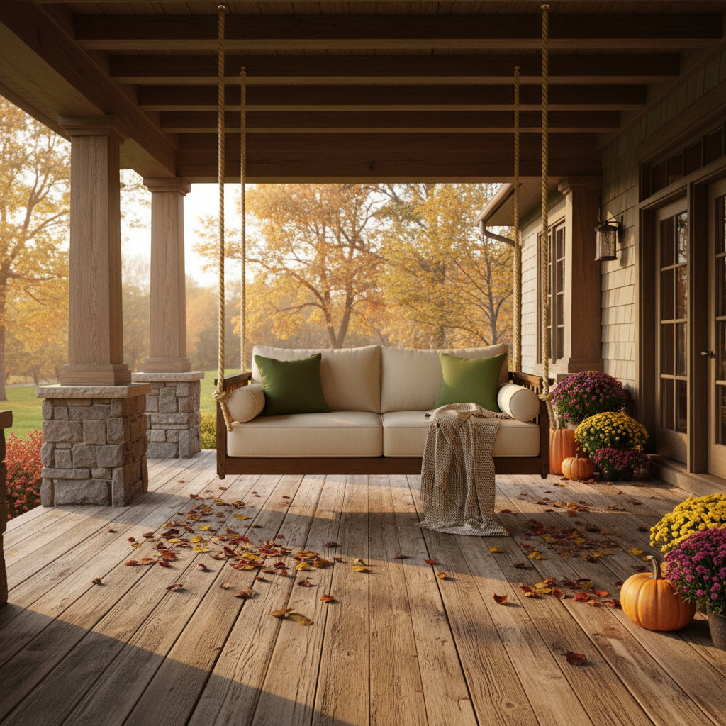 Twin Mission Hanging Daybed - Easy Breezy Porch Swings