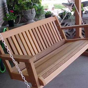 Cabbage Hill Red Cedar Porch Swing - Easy Breezy Porch Swings