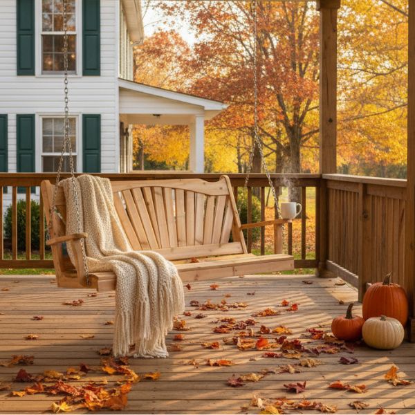 Fanback Porch Swing - Easy Breezy Porch Swings